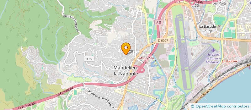 localisation de l'entreprise SCI BLK à MANDELIEU-LA-NAPOULE
