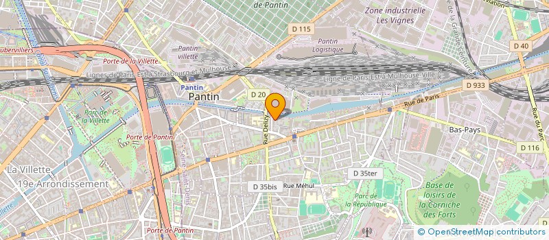 localisation de l'entreprise SCI BLP à PANTIN