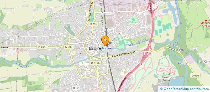 localisation de l'entreprise SCI BLR  ISSOIRE