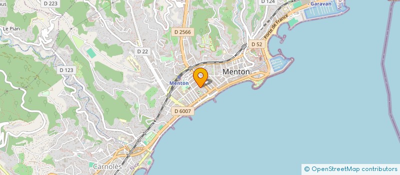localisation de l'entreprise SCI BLUE BELUGA à MENTON