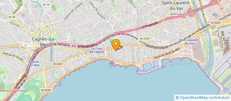 localisation de l'entreprise SCI BLUEPAW à CAGNES SUR MER