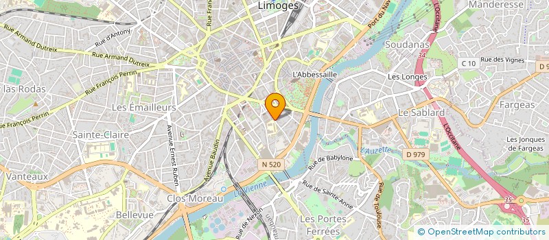 localisation de l'entreprise SCI BLV à LIMOGES