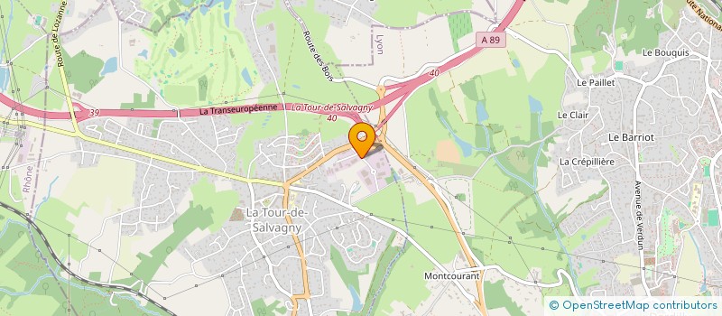 localisation de l'entreprise SCI BLY BERTHELOT  LA TOUR-DE-SALVAGNY