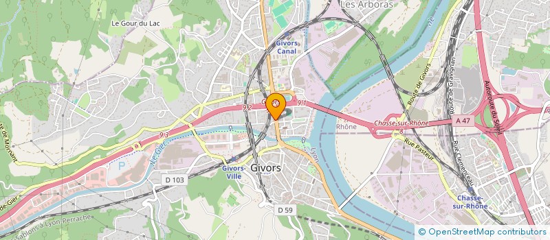 localisation de l'entreprise SCI BLYC  GIVORS