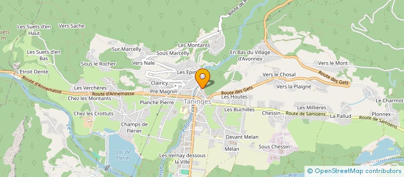 localisation de l'entreprise SCI BM  TANINGES