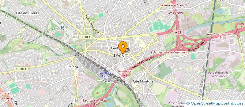 localisation de l'entreprise SCI BM FONCIERE  LENS