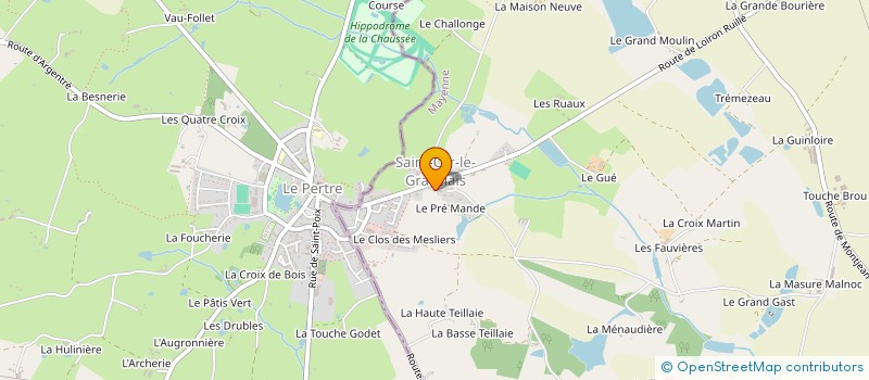 localisation de l'entreprise SCI BM PASTEUR  SAINT-CYR-LE-GRAVELAIS