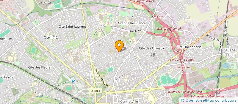 localisation de l'entreprise SCI BMA  LENS