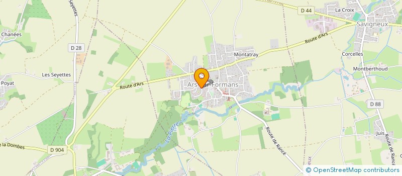 localisation de l'entreprise SCI BMD  ARS-SUR-FORMANS