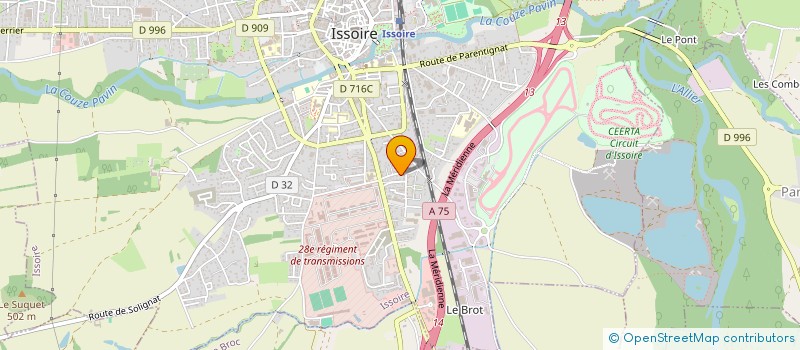 localisation de l'entreprise SCI BMDM  ISSOIRE