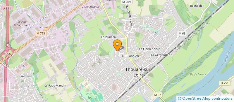 localisation de l'entreprise SCI BME BODINEAU  THOUARE-SUR-LOIRE