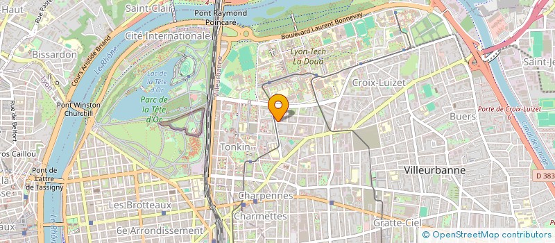 localisation de l'entreprise SCI BMF  VILLEURBANNE