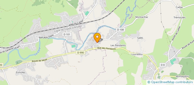 localisation de l'entreprise SCI BMX CANTAL à VEZAC