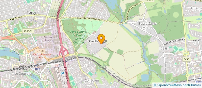 localisation de l'entreprise SCI BNB IMMOBILIER  BUSSY-SAINT-MARTIN