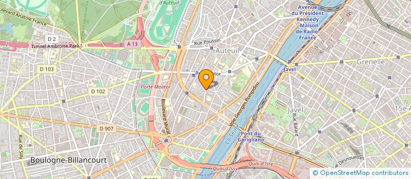 localisation de l'entreprise SCI BOBILLOT-PROVIDENCE à BOULOGNE-BILLANCOURT