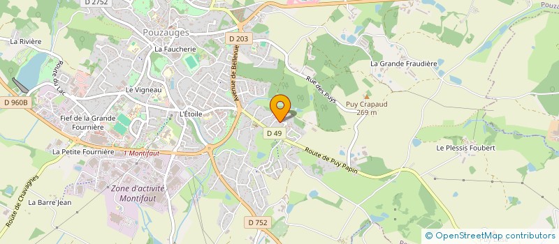 localisation de l'entreprise SCI BOCAGE LITTORAL  POUZAUGES