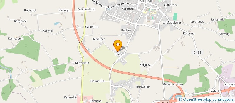 localisation de l'entreprise SCI BODAM  MOREAC