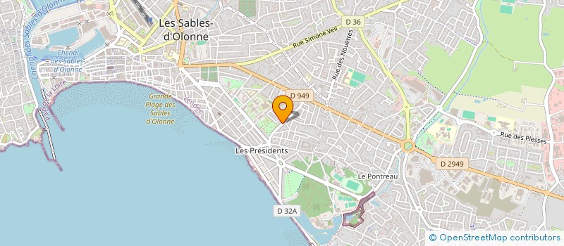 localisation de l'entreprise SCI BODIN-SEJOURNE à LES SABLES D'OLONNE