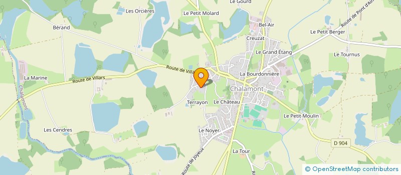 localisation de l'entreprise SCI BOF à CHALAMONT