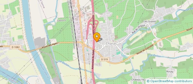 localisation de l'entreprise SCI BOGI  CHANAS