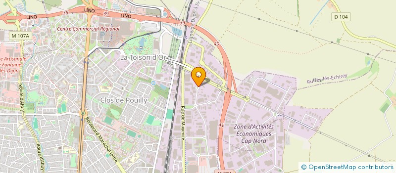 localisation de l'entreprise SCI BOIRAC à DIJON