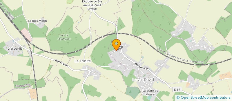 localisation de l'entreprise SCI BOIS AUBE  LE VAL-DAVID