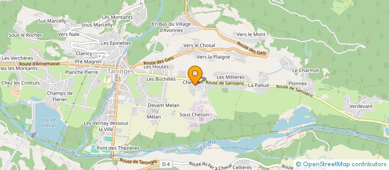 localisation de l'entreprise SCI BOIS BLANC  TANINGES