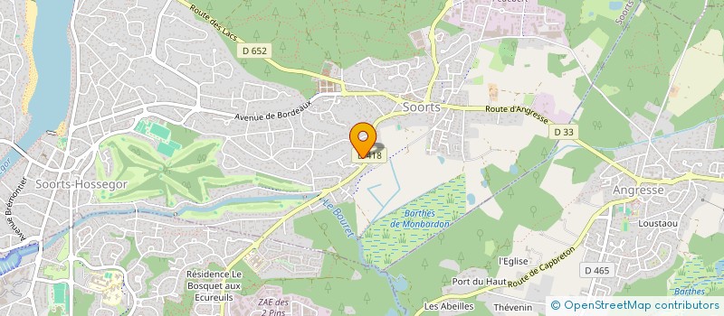localisation de l'entreprise SCI BOIS CHERI AQUITAINE à SOORTS-HOSSEGOR