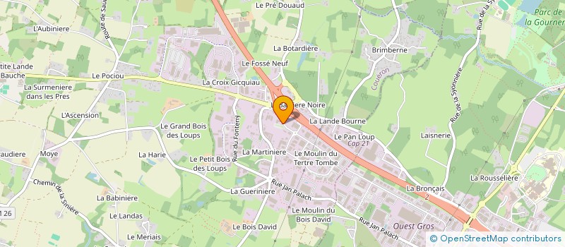 localisation de l'entreprise SCI BOIS DE CHADUTAUD à COUERON