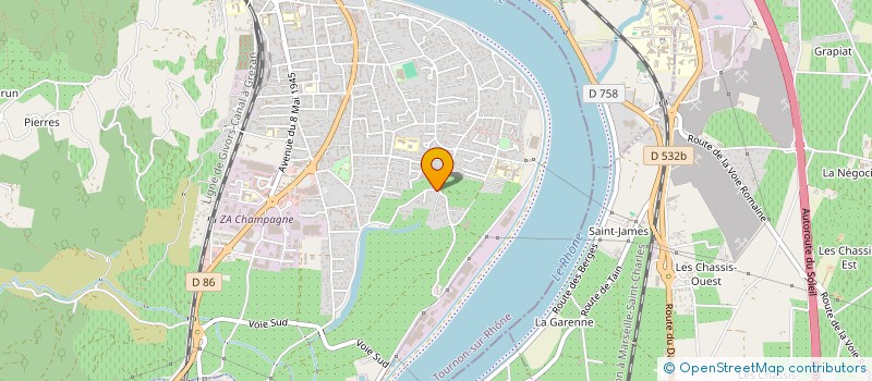 localisation de l'entreprise SCI BOIS DE LAUD à TOURNON-SUR-RHONE