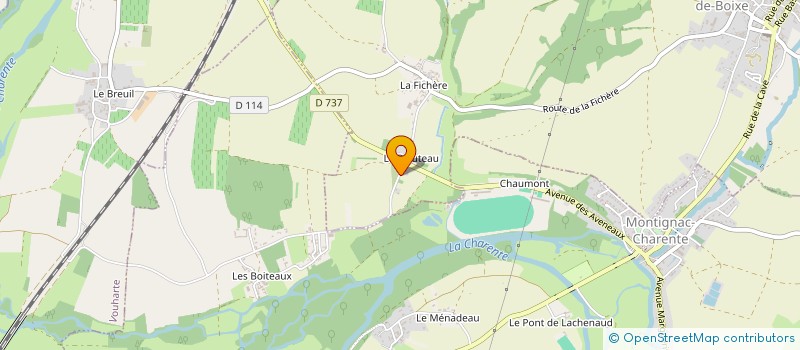 localisation de l'entreprise SCI BOIS DE LUGERAT à MONTIGNAC-CHARENTE