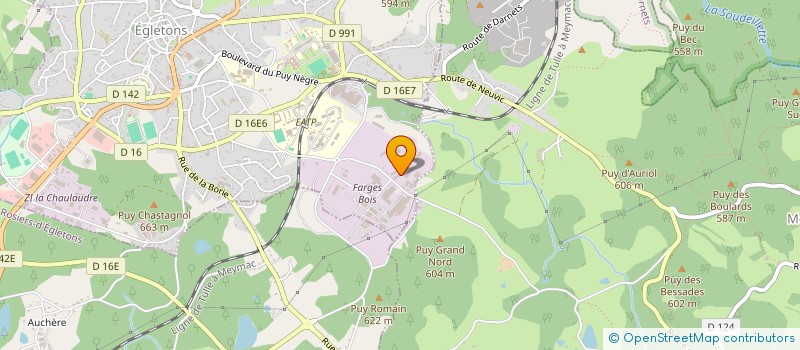 localisation de l'entreprise SCI BOIS DUVAL  EGLETONS