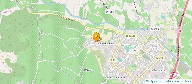 localisation de l'entreprise SCI BOIS ET SOLAIRE  PEZENAS