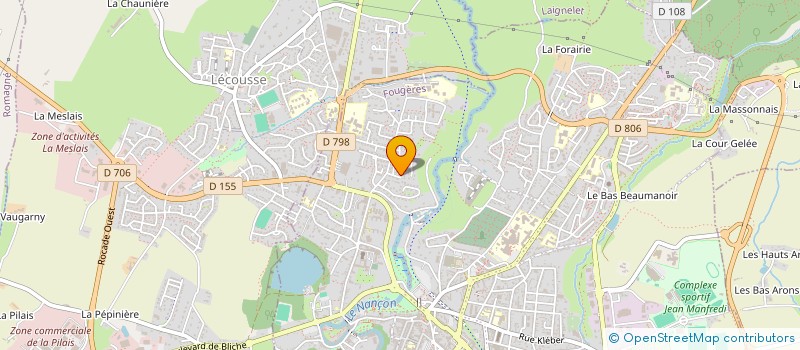 localisation de l'entreprise SCI BOIS GUERRIER  FOUGERES