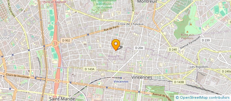localisation de l'entreprise SCI BOIS INVEST à MONTREUIL