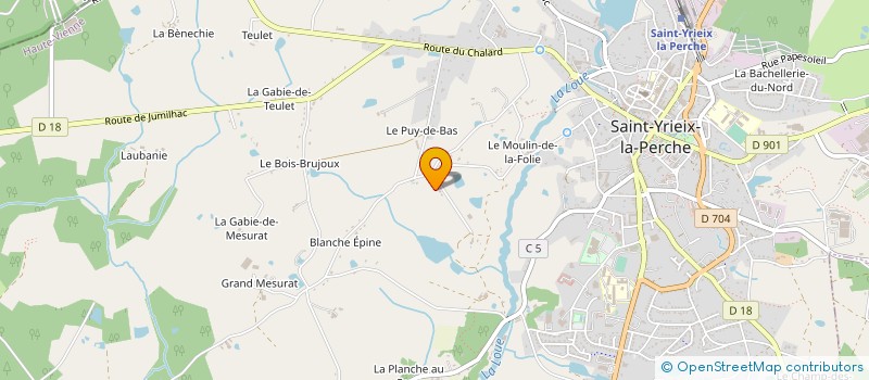 localisation de l'entreprise SCI BOIS JOLI à ST YRIEIX LA PERCHE