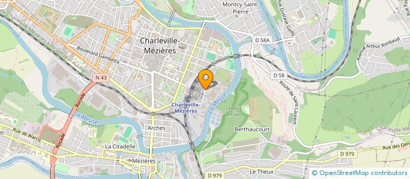 localisation de l'entreprise SCI BOIS SUR MEUSE à CHARLEVILLE MEZIERES