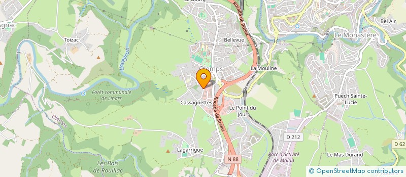 localisation de l'entreprise SCI BOIS VERT  OLEMPS