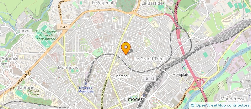 localisation de l'entreprise SCI BOIS VICOMTE à LIMOGES