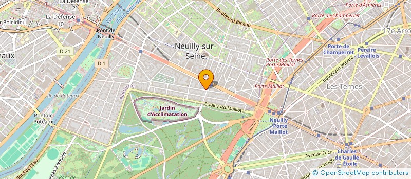localisation de l'entreprise SCI BOIS VILLIERS à NEUILLY-SUR-SEINE