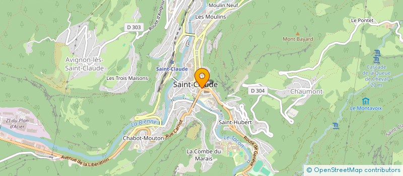 localisation de l'entreprise SCI BOISANFEUILLES  SAINT-CLAUDE