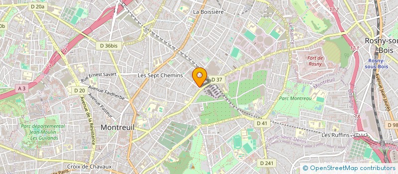 localisation de l'entreprise SCI BOISSIERE à MONTREUIL