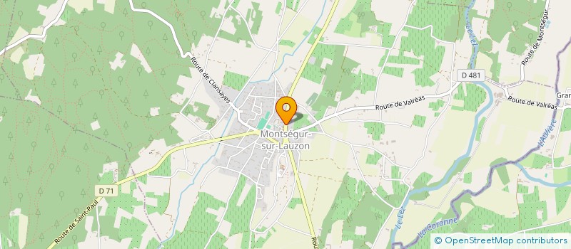 localisation de l'entreprise SCI BOLG  MONTSEGUR-SUR-LAUZON