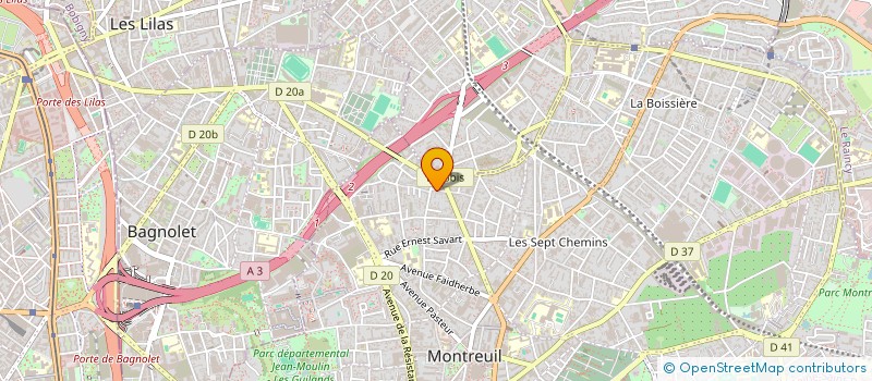 localisation de l'entreprise SCI BOLONTEZ à MONTREUIL