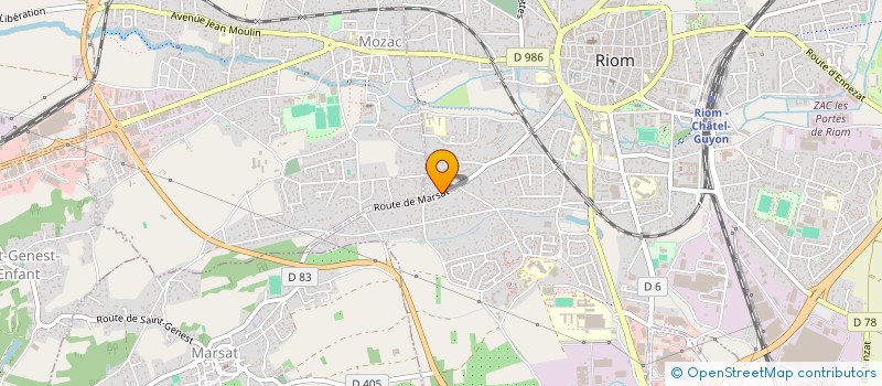 localisation de l'entreprise SCI BOMOPHI  RIOM