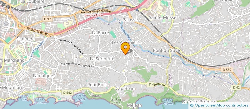 localisation de l'entreprise SCI BON JEU  TOULON