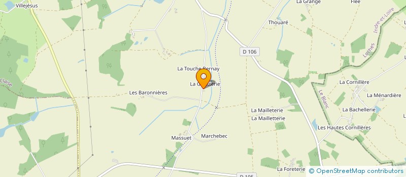 localisation de l'entreprise SCI BONHEUR à BOSSAY-SUR-CLAISE