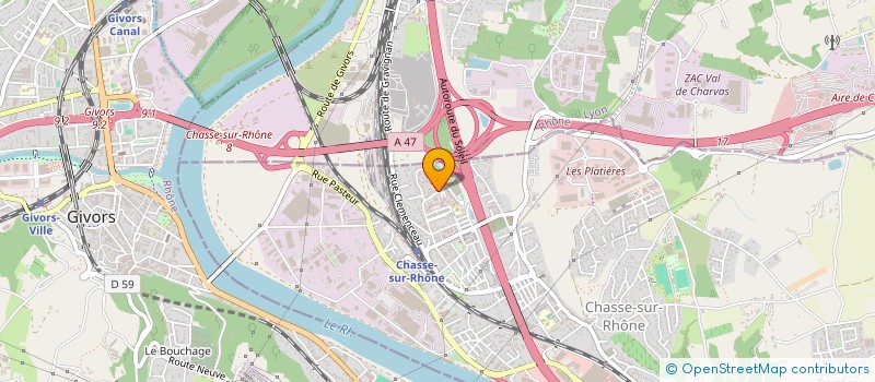 localisation de l'entreprise SCI BONJO  CHASSE-SUR-RHONE