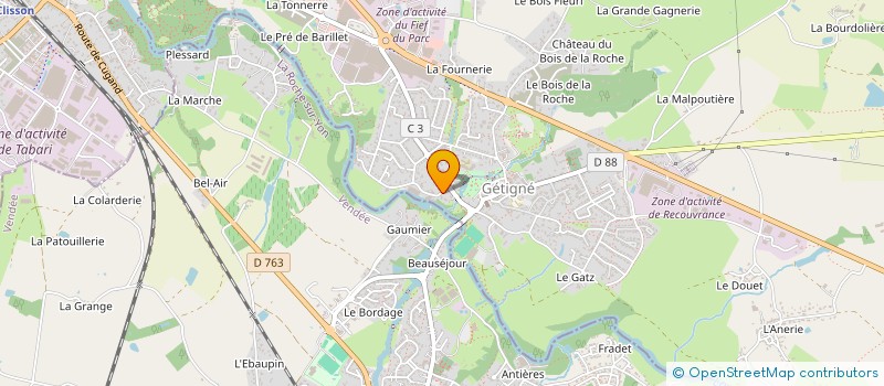 localisation de l'entreprise SCI BONJOY  GETIGNE