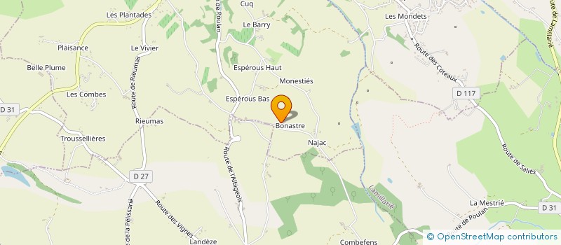 localisation de l'entreprise SCI BONNASTRE  CARLUS